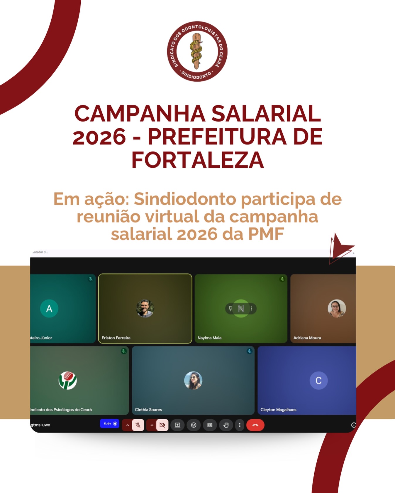 Nesta quarta-feira, 14/01, o Sindiodonto participou da reunião virtual de articulação e mobilização para encaminhar o início das atividades públicas da Campanha Salarial de 2026 dos servidores e  funcionários públicos da Prefeitura de Fortaleza. 

No dia 17, a partir das 15 hs, será montado uma pequena estrutura para concentração (tenda, caixa de som, hidratação) no calçadão da Beira-Mar, na Av. Historiador Raimundo Girão, em frente ao Ideal Clube. A ideia é realizar essa atividade nos sábados de pré carnaval para sensibilizar o Prefeito Evandro Leitão e para mostrar a sociedade que quem faz o carnaval merece respeito e valorização. 

Servidor compareça resgate seu abada e particpe do bloco Reajuste Salarial já!

✊SÓ A LUTA MUDA A VIDA! 

#campanhasalarial2026 #servidorespublicos #fortaleza #reajuste