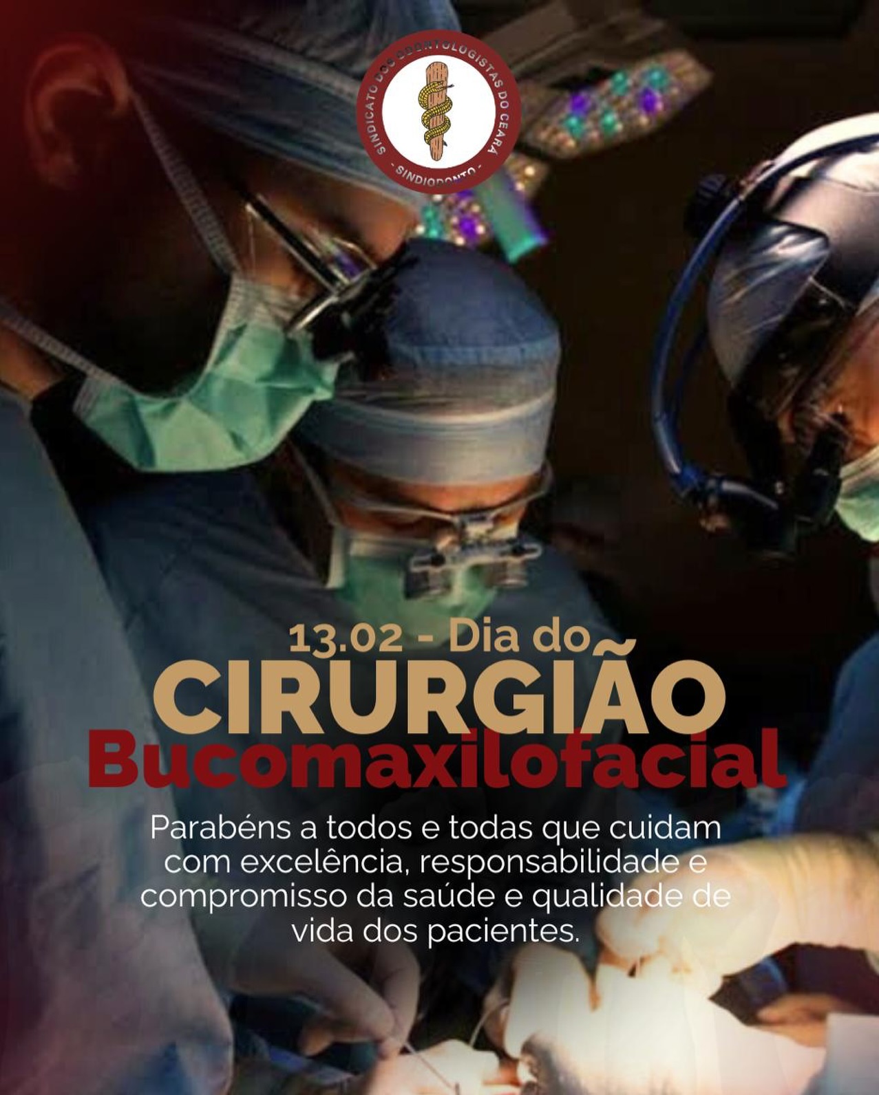 Hoje celebramos os profissionais que unem conhecimento técnico, precisão cirúrgica e compromisso com a vida. O cirurgião bucomaxilofacial desempenha um papel fundamental na promoção da saúde, no cuidado integral do paciente e na melhoria da qualidade de vida da população.

O Sindiodonto Ceará parabeniza todos e todas os cirurgiões bucomaxilofaciais pela dedicação, responsabilidade e excelência no exercício da profissão.

👏 Nosso reconhecimento e respeito a quem cuida com ciência, ética e humanidade.

#DiaDoCirurgiãoBucomaxilofacial #SindiodontoCE