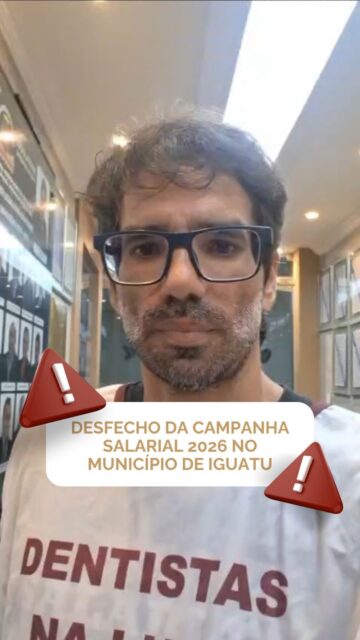 ⚠️Atualizações sobre campanha salarial de Iguatu

Câmara de Vereadores do município aprova reajuste de 7% para os servidores públicos. Confira as informações trazidas pelo delegado sindical do Sindiodonto nas regiões do Cariri e Centro-Sul sobre o assunto. 

O Sindiodonto segue atuante em defesa dos direitos dos cirurgiões-dentistas de todo o estado do Ceará. Acompanhe nossas redes sociais para ficar por dentro das nossas iniciativas e faça parte da luta pela nossa valorização profissional. 

JUNTOS SOMOS MAIS FORTES!

#iguatu #ceara #reajusteservidores #sindiodonto
