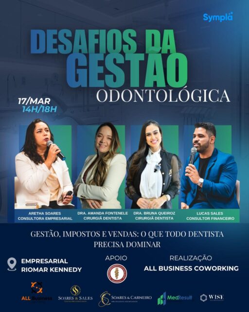 Cirurgiões-dentistas, atenção!

Estão abertas as inscrições para o evento “Os Desafios da Gestão na Odontologia”, um encontro pensado para ajudar profissionais da área a organizar a gestão, compreender questões trabalhistas e fortalecer suas clínicas.

📅 17/03 | 14h às 18h
📍 Auditório do Empresarial RioMar Kennedy

As vagas são limitadas.

E graças à parceria com o Sindicato, os profissionais que se inscreverem pelo link terão desconto especial.

Link para inscrição na bio! 

Garanta sua vaga agora:
https://www.sympla.com.br/evento/os-desafios-da-gestao-na-odontologia/3305965?d=SINDIODONTO50