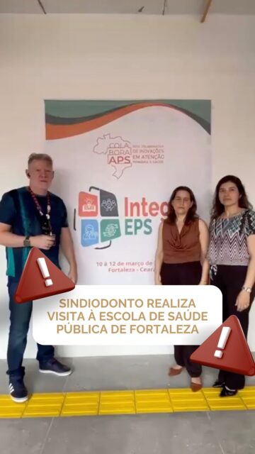 Os diretores do Sindiodonto Cleyton Magalhães, Emmanuela Pinto e Valquíria Camurça estiveram, na última terça-feira (10/03), na Escola de Saúde Pública de Fortaleza para tratar de pautas de interesse da categoria dos cirurgiões-dentistas. 

Durante o encontro, foram apresentados ainda os avanços e investimentos da gestão na rede de atenção primária de saúde, além de realizado diálogo com os trabalhadores no sentido de fortalecer a luta pela implantação do piso dos cirurgiões-dentistas em Fortaleza. 

O Sindiodonto segue atuante e vigilante na luta em defesa dos direitos da categoria. Acompanhe nossas redes sociais para ficar por dentro das iniciativas. 

SÓ A LUTA MUDA A VIDA! 💪
