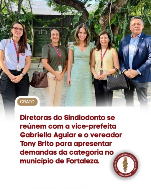 Na tarde do dia 12/03, as diretoras Raquel Praxedes, Heliete Lins e Emmanuela Parente foram recebidas pela vice-prefeita de Fortaleza Gabriella Aguiar e pelo vereador Tony Brito, para levar as pautas dos cirurgiões-dentistas servidores do município, que estão lotados na SMS, IJF e IPM. 

Agradecemos a acolhida e a receptividade às demandas apresentadas em prol do serviço de saúde bucal e da valorização do servidor público municipal.

Sindiodonto segue atuante em defesa dos direitos e prerrogativas dos cirurgiões-dentistas. 

JUNTOS SOMOS MAIS FORTES! 💪
