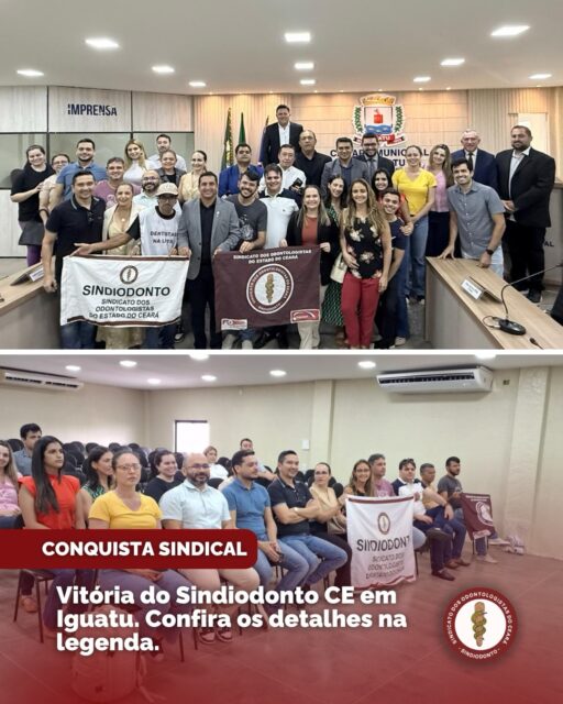 Mais uma vitória conquistada pelo Sindiodonto Ceará ✊🏻

Desde 2022, o Sindiodonto Ceará, por meio da Delegacia Sindical do Cariri e Centro-Sul, junto com a categoria dos cirurgiões-dentistas, iniciou essa importante luta, marcada por intensa mobilização, união, diálogo e articulação em todas as esferas dos três poderes no município.

No último dia 26 de março, o reenquadramento dos cargos de cirurgião-dentista no Plano de Cargos, Carreiras e Remuneração (PCCR) do Município de Iguatu foi concluído de forma vitoriosa, com a aprovação, por unanimidade, do Projeto de Lei nº 017, na Câmara dos vereadores. 

O prefeito de Iguatu, Carlos Roberto Costa Filho, sancionou a lei no dia seguinte, sendo publicada no Diário Oficial dos Municípios do Estado do Ceará na data de ontem, 30/03. 

O Sindiodonto Ceará reafirma seu total compromisso com todos os cirurgiões-dentistas de Iguatu e de todo o Estado do Ceará, na luta permanente pela valorização de uma categoria essencial para a saúde pública e para a sociedade.

#sindiodontoce #PCCR #Iguatu
