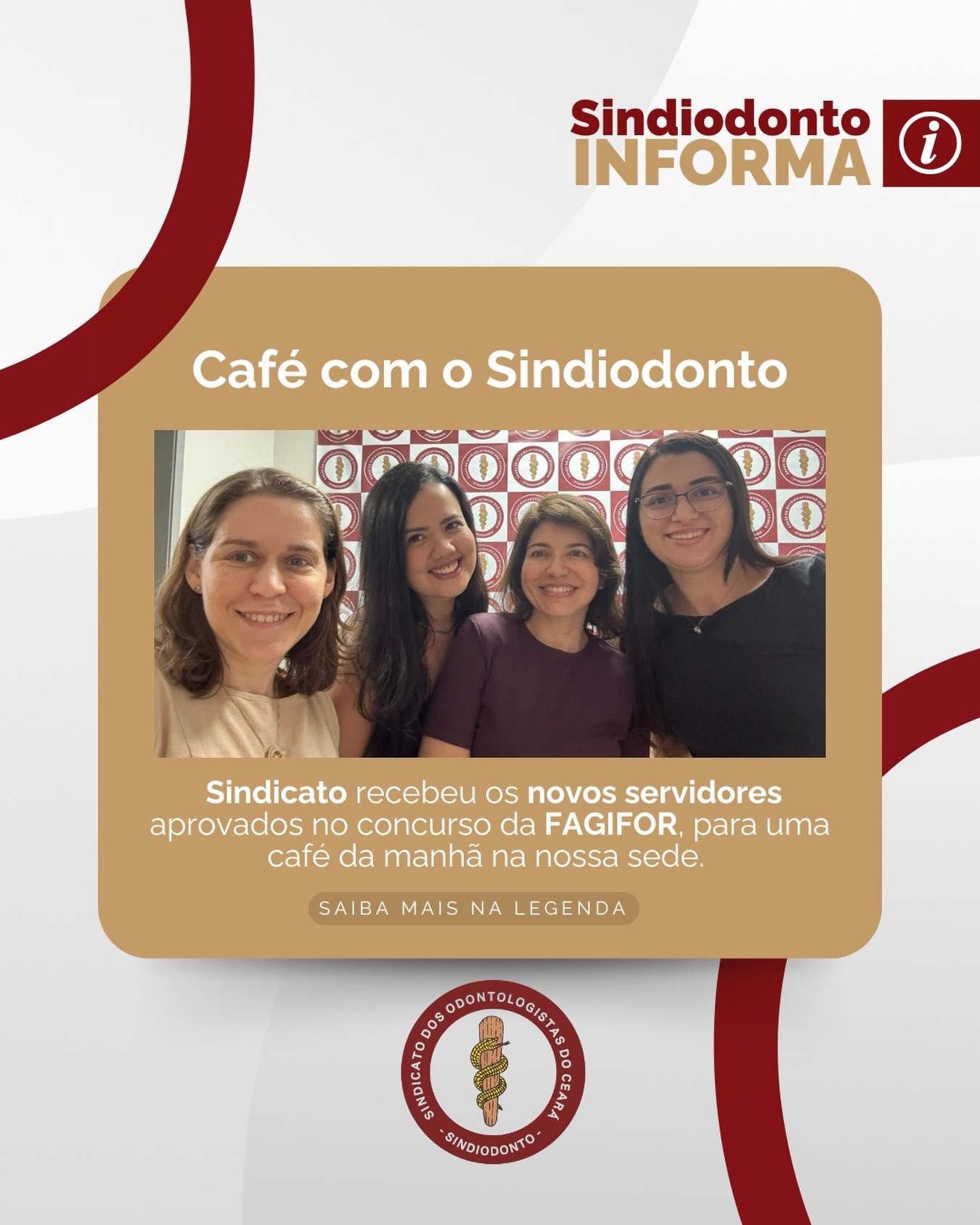 A direção do Sindiodonto convidou todos os novos servidores aprovados no concurso da FAGIFOR para um café da manhã realizado na sede da entidade, no dia 16/05, sábado, às 9 horas.

O encontro foi uma importante oportunidade para acolher os novos servidores, esclarecer dúvidas e apresentar as estratégias de organização da categoria para avançarmos cada vez mais.

Agradecemos a participação de todos que estiveram presentes neste momento de diálogo e integração. 🤝

JUNTOS SOMOS MAIS FORTES!
