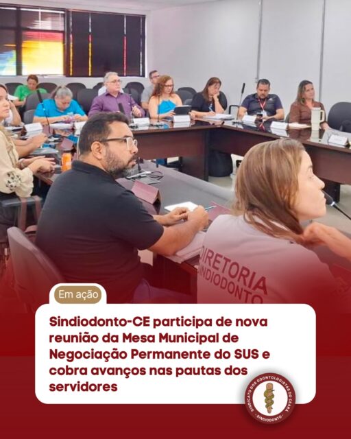 Sindiodonto participou na tarde de hoje (07) de mais uma reunião da Mesa Municipal de Negociação Permanente do SUS (MMNPSUS) buscando pressionar o governo Evandro Leitão para que sejam respeitados os grupos de trabalhos implementados e encaminhadas junto à SEPOG as diversas pautas de interesse dos servidores que possuem impacto financeiro. 

As pautas prioritárias são a destinação dos recursos da nova forma de financiamento da APS (Brasil 360) referente à coparticipação do componente de produção laboral e a 
elaboração de uma proposta de restruturação dos PCCSs da área da saúde da Prefeitura Municipal de Fortaleza. 

Essas pautas buscam a valorização do trabalho e dos servidores que se arrastam há pelo menos 2 anos.

Servidor já está passando da hora de iniciarmos as mobilizações.