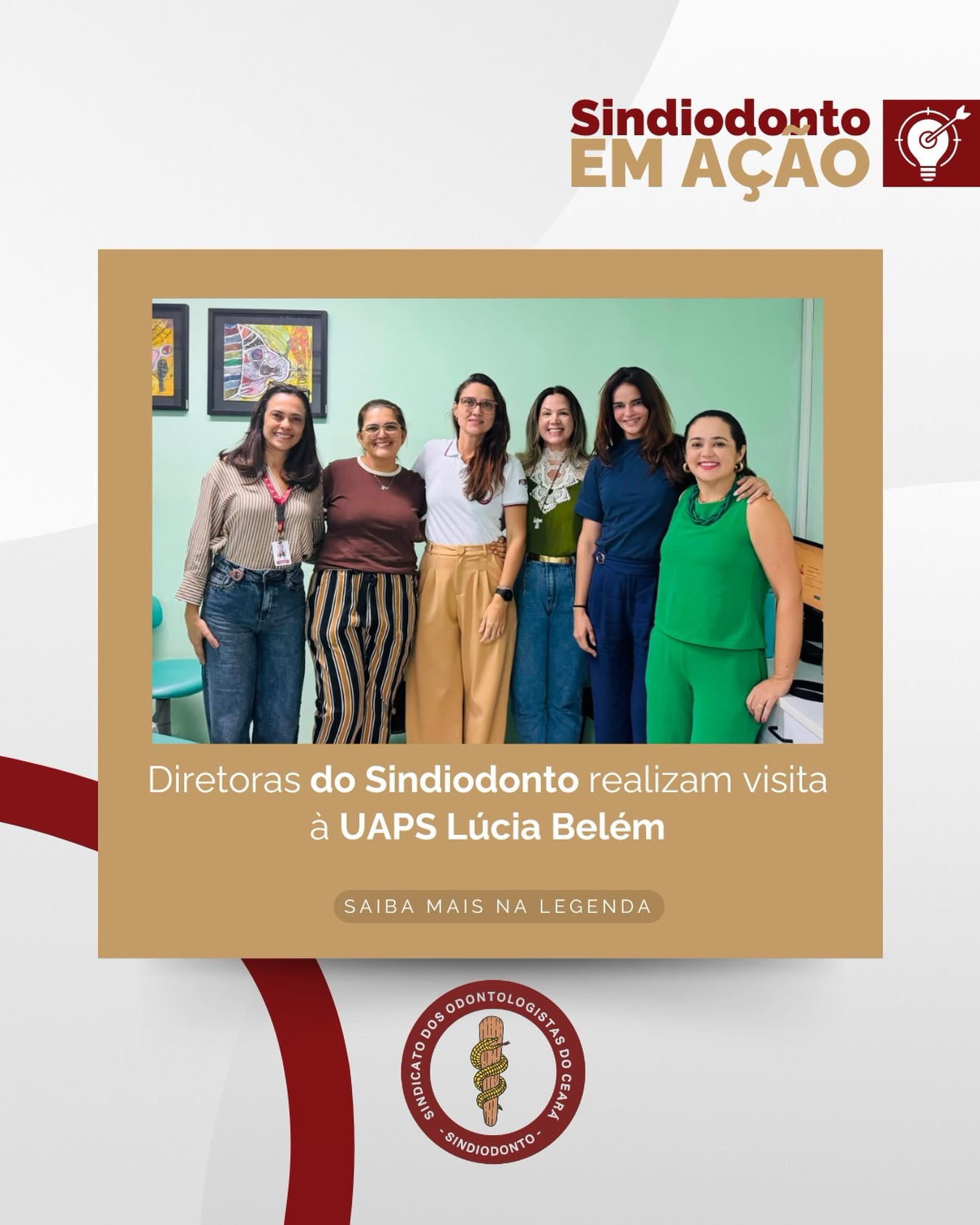 As diretoras Heliete Lins e Raquel Praxedes visitaram hoje 06/08/26 a UAPS Lúcia Belém para dialogar com as colegas cirurgiãs-dentistas servidoras desta Unidade de Saúde em Fortaleza. 

Durante a visita foi realizado um levantamento da força e condições de trabalho, verificação das principais dificuldades enfrentadas e devidos  encaminhamentos. 

Durante este momento foi reforçado também o convite para a celebração dos 20 anos do concurso da Estratégia Saúde da Família de Fortaleza, que acontecerá amanhã, na ABO, a partir das 18h. 

O Sindiodonto segue lutando pela valorização da Odontologia no estado do Ceará.