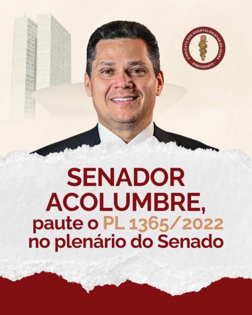Atenção cirurgiões-dentistas! Vai começar a sessão plenária no Senado Federal e o Sindiodonto segue presente solicitando que o PL 1365/2022 entre na pauta de votação hoje! 

Acompanhe e faça parte da mobilização para que possamos alcançar essa importante conquista para a valorização profissional da nossa categoria! 

Pela atualização do piso salarial dos cirurgiões-dentistas e médicos!

Pelo fortalecimento do SUS!

Por um atendimento de qualidade à população brasileira!

Venha também fazer parte dessa luta por uma reparação histórica!

Pedimos desculpas pela falha na escrita do nome do senador na postagem. Corrigindo: 

Senador Alcolumbre! 
@davialcolumbre